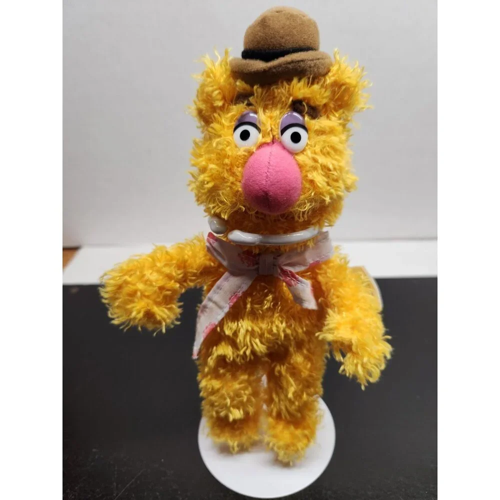 Walt Disney The Muppets Vintage Fozzie Bear Plush‎ With Hat & Bowtie